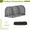 imageGiantex 108 x 48 x 47 Tunnel Crop Cage Large Portable Plant Protection Tent w 3 Rollup Zippered Doors amp Carrying Bag Raised Garden Bed Netting Cover for Vegetables Fruits Flowers98 x 48 x 48