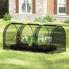 imageGiantex 108 x 48 x 47 Tunnel Crop Cage Large Portable Plant Protection Tent w 3 Rollup Zippered Doors amp Carrying Bag Raised Garden Bed Netting Cover for Vegetables Fruits Flowers108 x 48 x 47