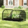 imageGiantex 108 x 48 x 47 Tunnel Crop Cage Large Portable Plant Protection Tent w 3 Rollup Zippered Doors amp Carrying Bag Raised Garden Bed Netting Cover for Vegetables Fruits Flowers98 x 48 x 48