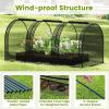 imageGiantex 108 x 48 x 47 Tunnel Crop Cage Large Portable Plant Protection Tent w 3 Rollup Zippered Doors amp Carrying Bag Raised Garden Bed Netting Cover for Vegetables Fruits Flowers108 x 48 x 47