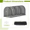 imageGiantex 108 x 48 x 47 Tunnel Crop Cage Large Portable Plant Protection Tent w 3 Rollup Zippered Doors amp Carrying Bag Raised Garden Bed Netting Cover for Vegetables Fruits Flowers108 x 48 x 47