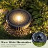 imageGiantex 18 Round Outdoor Water Fountain with 6 LED Lights Stone Gray Resin Sphere Waterfall Feature with Adjustable Pump Lighted Bubbling Fountain for Garden Patio Porch Decor 18 Dia x 95 H18 Dia X 95 H
