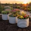 imageGiantex 2 Pack 4 x 2 x 2 FT Galvanized Raised Garden Bed Rectangular Metal Planter Box with OpenEnded Base for Sapling Vegetable Flower Fruit Outdoor Plant Container Kit for Patio amp Lawn Sliver2