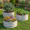 imageGiantex 2 Pack 4 x 2 x 2 FT Galvanized Raised Garden Bed Rectangular Metal Planter Box with OpenEnded Base for Sapling Vegetable Flower Fruit Outdoor Plant Container Kit for Patio amp Lawn Sliver1