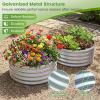 imageGiantex 2 Pack 4 x 2 x 2 FT Galvanized Raised Garden Bed Rectangular Metal Planter Box with OpenEnded Base for Sapling Vegetable Flower Fruit Outdoor Plant Container Kit for Patio amp Lawn Sliver2