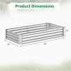 imageGiantex 2 Pack 4 x 2 x 2 FT Galvanized Raised Garden Bed Rectangular Metal Planter Box with OpenEnded Base for Sapling Vegetable Flower Fruit Outdoor Plant Container Kit for Patio amp Lawn Sliver2