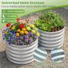 imageGiantex 2 Pack 4 x 2 x 2 FT Galvanized Raised Garden Bed Rectangular Metal Planter Box with OpenEnded Base for Sapling Vegetable Flower Fruit Outdoor Plant Container Kit for Patio amp Lawn Sliver1