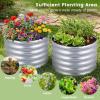 imageGiantex 2 Pack 4 x 2 x 2 FT Galvanized Raised Garden Bed Rectangular Metal Planter Box with OpenEnded Base for Sapling Vegetable Flower Fruit Outdoor Plant Container Kit for Patio amp Lawn Sliver2