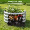 imageGiantex 2 Pack 4 x 2 x 2 FT Galvanized Raised Garden Bed Rectangular Metal Planter Box with OpenEnded Base for Sapling Vegetable Flower Fruit Outdoor Plant Container Kit for Patio amp Lawn Sliver2