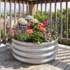 imageGiantex 2 Pack 4 x 2 x 2 FT Galvanized Raised Garden Bed Rectangular Metal Planter Box with OpenEnded Base for Sapling Vegetable Flower Fruit Outdoor Plant Container Kit for Patio amp Lawn Sliver1