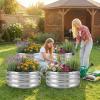 imageGiantex 2 Pack 4 x 2 x 2 FT Galvanized Raised Garden Bed Rectangular Metal Planter Box with OpenEnded Base for Sapling Vegetable Flower Fruit Outdoor Plant Container Kit for Patio amp Lawn Sliver1