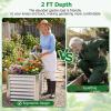 imageGiantex 2 Pack 4 x 2 x 2 FT Galvanized Raised Garden Bed Rectangular Metal Planter Box with OpenEnded Base for Sapling Vegetable Flower Fruit Outdoor Plant Container Kit for Patio amp Lawn Sliver2