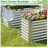 imageGiantex 2 Pack 4 x 2 x 2 FT Galvanized Raised Garden Bed Rectangular Metal Planter Box with OpenEnded Base for Sapling Vegetable Flower Fruit Outdoor Plant Container Kit for Patio amp Lawn Sliver2