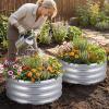 imageGiantex 2 Pack 4 x 2 x 2 FT Galvanized Raised Garden Bed Rectangular Metal Planter Box with OpenEnded Base for Sapling Vegetable Flower Fruit Outdoor Plant Container Kit for Patio amp Lawn Sliver2