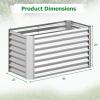 imageGiantex 2 Pack 4 x 2 x 2 FT Galvanized Raised Garden Bed Rectangular Metal Planter Box with OpenEnded Base for Sapling Vegetable Flower Fruit Outdoor Plant Container Kit for Patio amp Lawn Sliver2