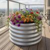 imageGiantex 2 Pack 4 x 2 x 2 FT Galvanized Raised Garden Bed Rectangular Metal Planter Box with OpenEnded Base for Sapling Vegetable Flower Fruit Outdoor Plant Container Kit for Patio amp Lawn Sliver1