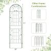 imageGiantex 2 Pack Garden Trellis 72 FT Tall Galvanized Steel Trellis for Climbing Plants Outdoor for Patio Lawn Wall Decor Plant Trellis for Vine Cucumber Tomato Flower Clematis Roses WhiteGreen
