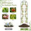 imageGiantex 2 Pack Garden Trellis 72 FT Tall Galvanized Steel Trellis for Climbing Plants Outdoor for Patio Lawn Wall Decor Plant Trellis for Vine Cucumber Tomato Flower Clematis Roses WhiteGreen