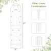 imageGiantex 2 Pack Garden Trellis 72 FT Tall Galvanized Steel Trellis for Climbing Plants Outdoor for Patio Lawn Wall Decor Plant Trellis for Vine Cucumber Tomato Flower Clematis Roses WhiteWhite