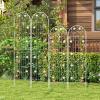 imageGiantex 2 Pack Garden Trellis 72 FT Tall Galvanized Steel Trellis for Climbing Plants Outdoor for Patio Lawn Wall Decor Plant Trellis for Vine Cucumber Tomato Flower Clematis Roses WhiteWhite