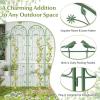 imageGiantex 2 Pack Garden Trellis 72 FT Tall Galvanized Steel Trellis for Climbing Plants Outdoor for Patio Lawn Wall Decor Plant Trellis for Vine Cucumber Tomato Flower Clematis Roses WhiteGreen