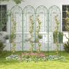 imageGiantex 2 Pack Garden Trellis 72 FT Tall Galvanized Steel Trellis for Climbing Plants Outdoor for Patio Lawn Wall Decor Plant Trellis for Vine Cucumber Tomato Flower Clematis Roses WhiteGreen