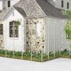 imageGiantex 2 Pack Garden Trellis 72 FT Tall Galvanized Steel Trellis for Climbing Plants Outdoor for Patio Lawn Wall Decor Plant Trellis for Vine Cucumber Tomato Flower Clematis Roses WhiteWhite