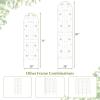imageGiantex 2 Pack Garden Trellis 72 FT Tall Galvanized Steel Trellis for Climbing Plants Outdoor for Patio Lawn Wall Decor Plant Trellis for Vine Cucumber Tomato Flower Clematis Roses WhiteWhite
