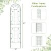 imageGiantex 2 Pack Garden Trellis 72 FT Tall Galvanized Steel Trellis for Climbing Plants Outdoor for Patio Lawn Wall Decor Plant Trellis for Vine Cucumber Tomato Flower Clematis Roses WhiteGreen