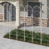 imageGiantex 2 Pack Garden Trellis 72 FT Tall Galvanized Steel Trellis for Climbing Plants Outdoor for Patio Lawn Wall Decor Plant Trellis for Vine Cucumber Tomato Flower Clematis Roses WhiteWhite