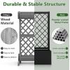 imageGiantex 2 Pack Metal Raised Garden Bed with Trellis 36 x 16 x 77 Galvanized Planter Box wDrainage Holes for Climbing Plants Vegetables Flowers Outdoor Privacy Screen for Patio Backyard Balcony1