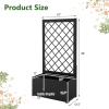imageGiantex 2 Pack Metal Raised Garden Bed with Trellis 36 x 16 x 77 Galvanized Planter Box wDrainage Holes for Climbing Plants Vegetables Flowers Outdoor Privacy Screen for Patio Backyard Balcony1