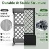 imageGiantex 2 Pack Metal Raised Garden Bed with Trellis 36 x 16 x 77 Galvanized Planter Box wDrainage Holes for Climbing Plants Vegetables Flowers Outdoor Privacy Screen for Patio Backyard Balcony2
