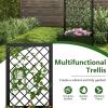 imageGiantex 2 Pack Metal Raised Garden Bed with Trellis 36 x 16 x 77 Galvanized Planter Box wDrainage Holes for Climbing Plants Vegetables Flowers Outdoor Privacy Screen for Patio Backyard Balcony1