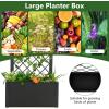 imageGiantex 2 Pack Metal Raised Garden Bed with Trellis 36 x 16 x 77 Galvanized Planter Box wDrainage Holes for Climbing Plants Vegetables Flowers Outdoor Privacy Screen for Patio Backyard Balcony1