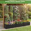 imageGiantex 2 Pack Metal Raised Garden Bed with Trellis 36 x 16 x 77 Galvanized Planter Box wDrainage Holes for Climbing Plants Vegetables Flowers Outdoor Privacy Screen for Patio Backyard Balcony2