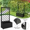 imageGiantex 2 Pack Metal Raised Garden Bed with Trellis 36 x 16 x 77 Galvanized Planter Box wDrainage Holes for Climbing Plants Vegetables Flowers Outdoor Privacy Screen for Patio Backyard Balcony1