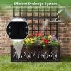 imageGiantex 2 Pack Metal Raised Garden Bed with Trellis 36 x 16 x 77 Galvanized Planter Box wDrainage Holes for Climbing Plants Vegetables Flowers Outdoor Privacy Screen for Patio Backyard Balcony1