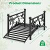 imageGiantex 33 FT Metal Garden Bridge 330 lbs Capacity Outdoor Landscape Bridges with PowderCoated Finish amp Scrollwork Rails Decorative Bridge for Backyard Lawn Garden Pathway Easy Assembly40 x 18 x 17