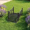 imageGiantex 33 FT Metal Garden Bridge 330 lbs Capacity Outdoor Landscape Bridges with PowderCoated Finish amp Scrollwork Rails Decorative Bridge for Backyard Lawn Garden Pathway Easy Assembly40 x 18 x 17