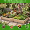 imageGiantex 3Tier Raised Garden Bed Tiered Planter Box wOpenEnded Base Fir Wood Elevated Raised Beds for Gardening Vegetable Flower Herb Fruit Perfect for Patio Lawn Backyard40lx 40wx 65h