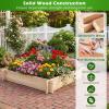 imageGiantex 3Tier Raised Garden Bed Tiered Planter Box wOpenEnded Base Fir Wood Elevated Raised Beds for Gardening Vegetable Flower Herb Fruit Perfect for Patio Lawn Backyard40lx 40wx 65h