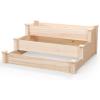 imageGiantex 3Tier Raised Garden Bed Tiered Planter Box wOpenEnded Base Fir Wood Elevated Raised Beds for Gardening Vegetable Flower Herb Fruit Perfect for Patio Lawn Backyard47Lx47Wx22H