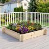 imageGiantex 3Tier Raised Garden Bed Tiered Planter Box wOpenEnded Base Fir Wood Elevated Raised Beds for Gardening Vegetable Flower Herb Fruit Perfect for Patio Lawn Backyard40lx 40wx 65h
