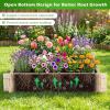 imageGiantex 3Tier Raised Garden Bed Tiered Planter Box wOpenEnded Base Fir Wood Elevated Raised Beds for Gardening Vegetable Flower Herb Fruit Perfect for Patio Lawn Backyard40lx 40wx 65h