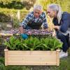 imageGiantex 3Tier Raised Garden Bed Tiered Planter Box wOpenEnded Base Fir Wood Elevated Raised Beds for Gardening Vegetable Flower Herb Fruit Perfect for Patio Lawn Backyard40lx40wx12h