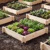 imageGiantex 3Tier Raised Garden Bed Tiered Planter Box wOpenEnded Base Fir Wood Elevated Raised Beds for Gardening Vegetable Flower Herb Fruit Perfect for Patio Lawn Backyard40lx 40wx 65h