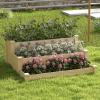 imageGiantex 3Tier Raised Garden Bed Tiered Planter Box wOpenEnded Base Fir Wood Elevated Raised Beds for Gardening Vegetable Flower Herb Fruit Perfect for Patio Lawn Backyard47Lx47Wx22H