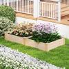 imageGiantex 3Tier Raised Garden Bed Tiered Planter Box wOpenEnded Base Fir Wood Elevated Raised Beds for Gardening Vegetable Flower Herb Fruit Perfect for Patio Lawn Backyard40lx40wx12h