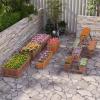 imageGiantex 3Tier Vertical Raised Garden Bed Wood Elevated Planter Box with Legs Storage Shelf Liners for Growing Vegetables Herbs Flowers Indoor Outdoor Freestanding Raised Bed for Patio Natural26x29x29